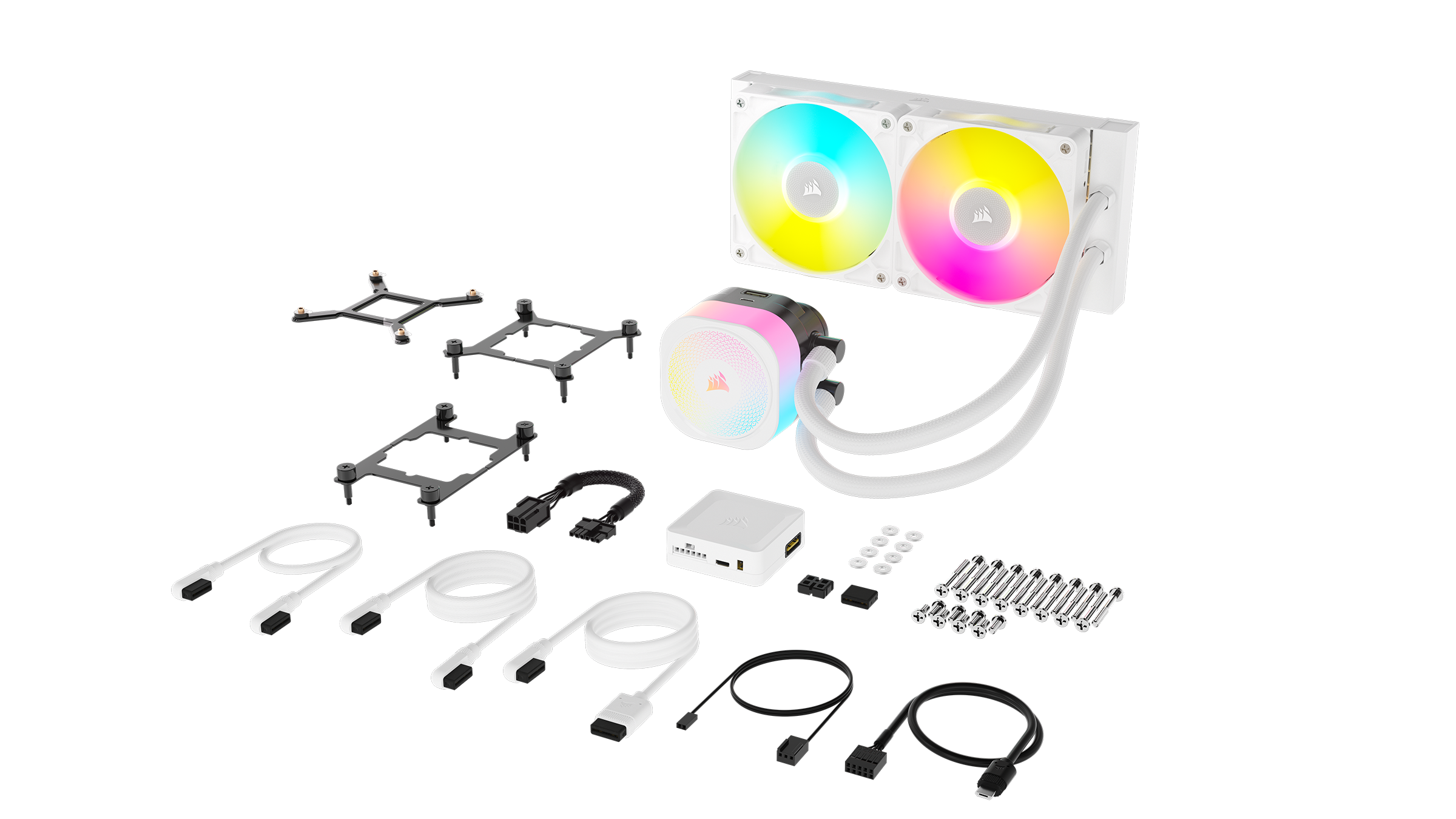 Corsair iCUE LINK TITAN - 240 RX LCD AIO/240mm - Blanc - Watercooling - 10