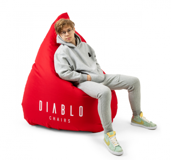 Diablo Chairs  Pouf Gamer Rouge - Siège PC Gamer - grosbill.com - 2