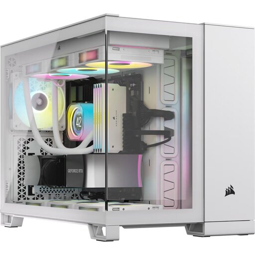 Corsair 2500X Blanc/Aluminium Gris - Boîtier PC Corsair - 0