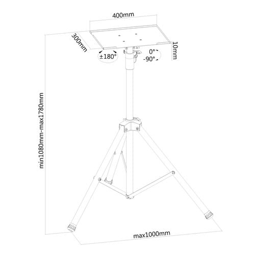 NewStar Flat Screen/Laptop Floor Stand - Achat / Vente sur grosbill.com - 2