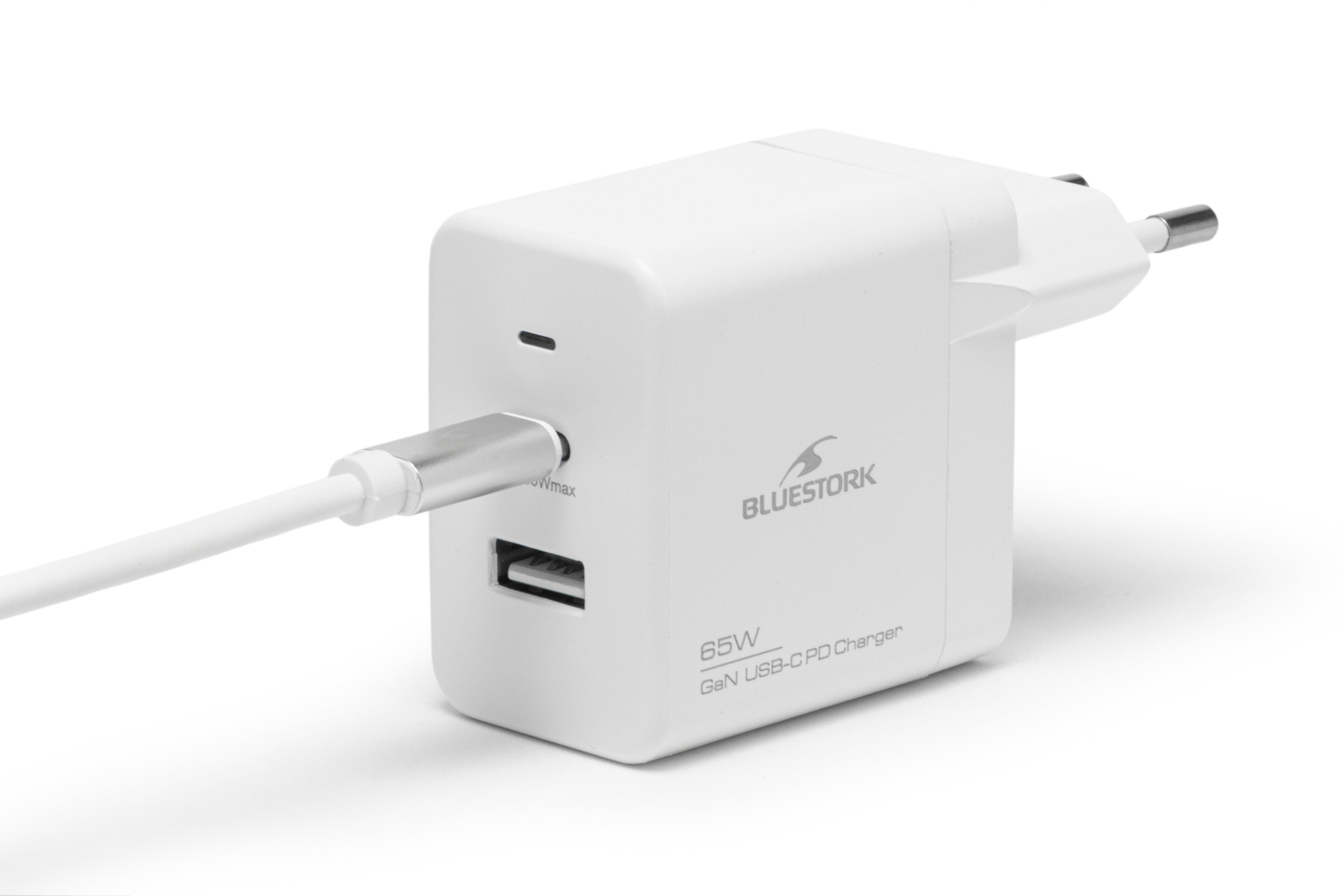 Bluestork 65W USB C - Blanc/Détachable  (PW-NB-65-C-GAN-W) - Achat / Vente Accessoire alimentation sur grosbill.com - 4