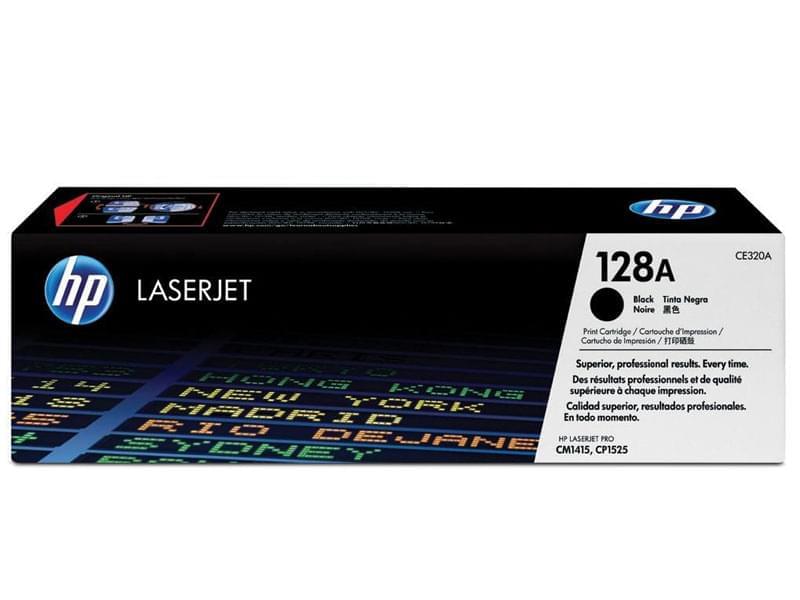 Toner 128A Noir 2000p - CE320A pour imprimante Laser HP - 0