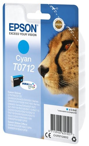 Epson - Cyan - C13T07124012 - Achat / Vente Consommable imprimante sur grosbill.com - 1