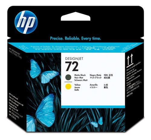 HP No72 Matte Black and Yellow Printhead - Achat / Vente sur grosbill.com - 1