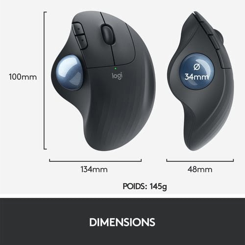 Logitech ERGO M575 GRAPHITE - Souris PC Logitech - grosbill.com - 15