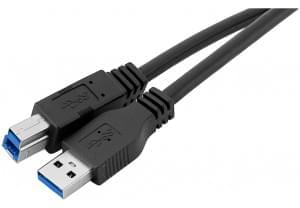 Câble USB 3.0 Mâle A -Mâle B - 1.8m - Connectique PC - grosbill.com - 0