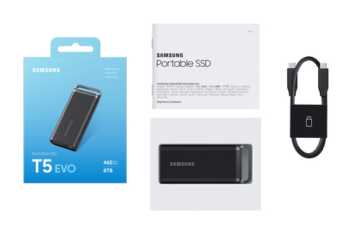 Samsung SSD Portable T5 1 To - Disque SSD externe USB 3.1 portable 1 To  avec cryptage des données (AES 256 bits)