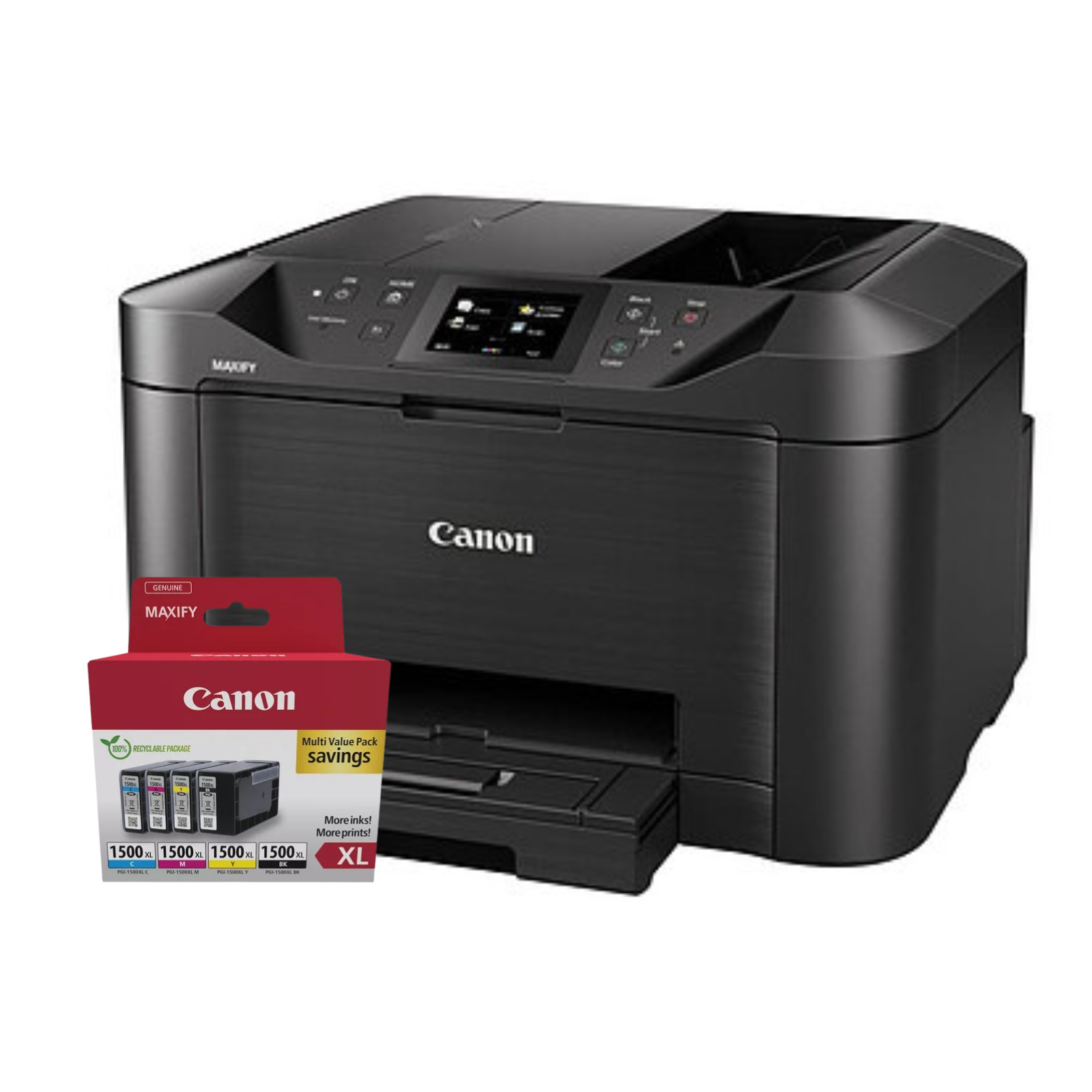 Imprimante multifonction Canon Bundle MAXIFY MB5150 + Pack de 4 Cartouches# - 0