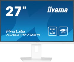 Ecran PC Iiyama PROLITE XUB2797QSN-W1 - 27" QHD 100Hz IPS 1ms USB-C dock et RJ45 Adaptive Sync Grosbill