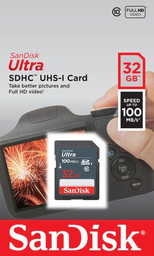 SanDisk Ultra 32GB SDHC Mem Card 100MB/s - Achat / Vente sur grosbill.com - 2