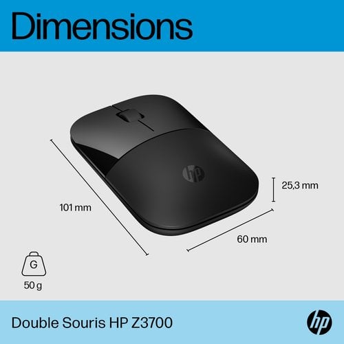 HP Z3700 Dual BLK Wireless Mouse EMEA-IN - Achat / Vente sur grosbill.com - 7