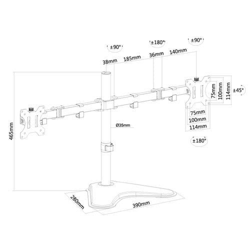 NewStar Flat Screen Desk Mount stand - Accessoire écran NewStar - 2