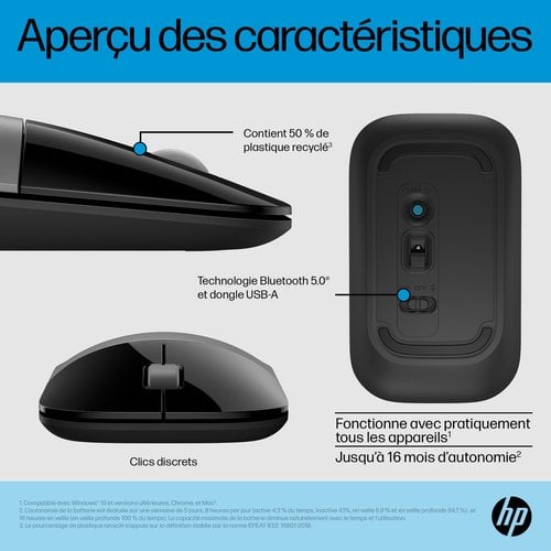 HP Z3700 Dual SLV Wireless Mouse EMEA-IN - Achat / Vente sur grosbill.com - 4