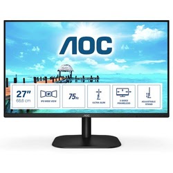 Ecran PC AOC 27B2H/EU - 27" FHD 75Hz IPS 4ms HDMI VGA Grosbill