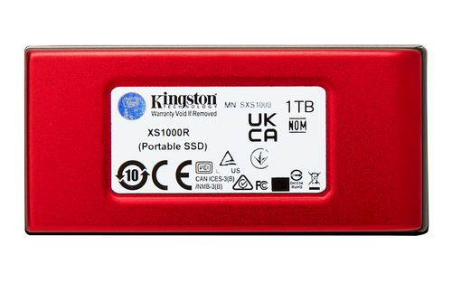 Kingston XS1000 Red USB-C 3.2 1To (SXS1000R/1000G) - Achat / Vente Disque SSD externe sur grosbill.com - 1