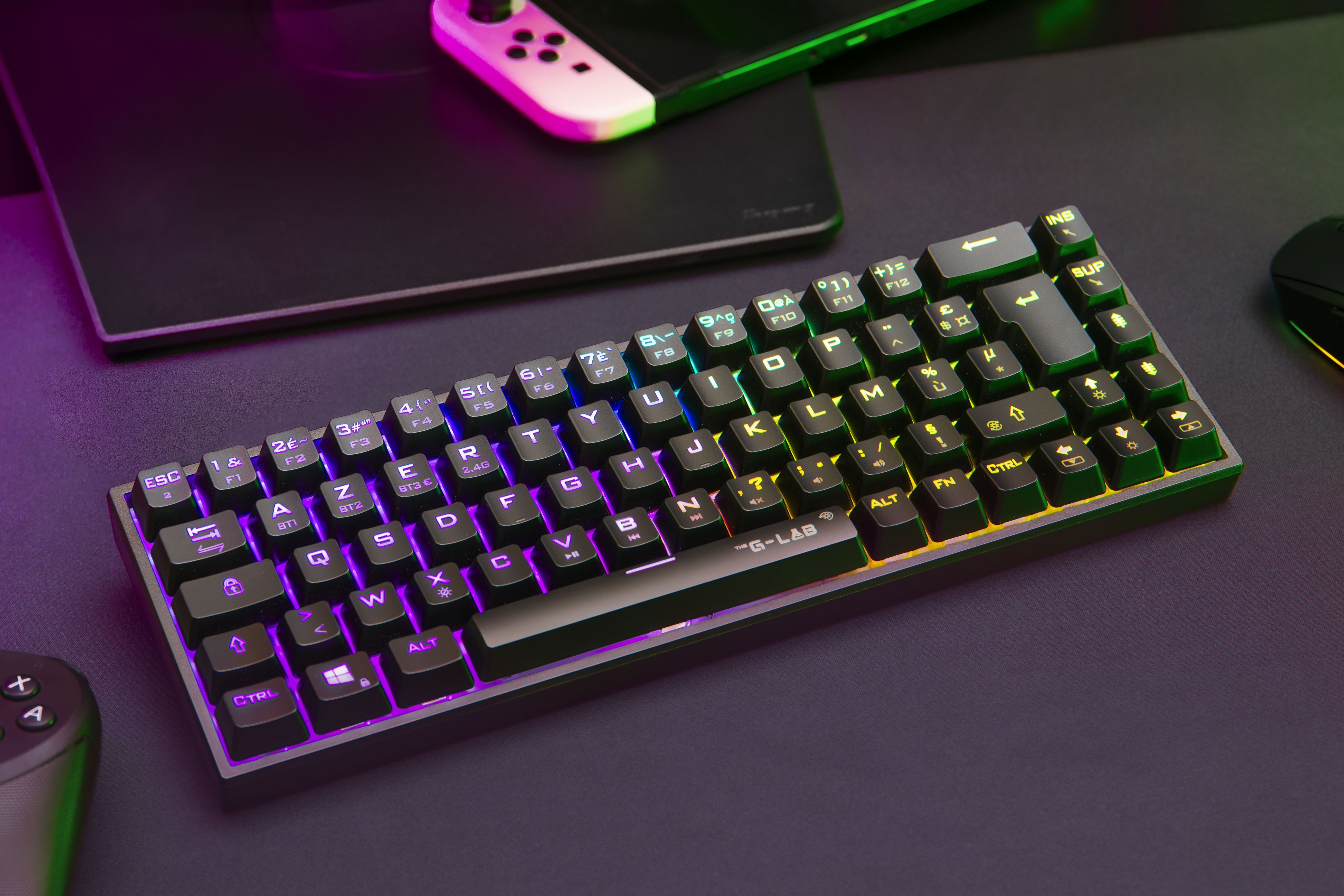 The G-LAB Keys Titanium 65% RGB/Filaire/BT/Noir - Clavier PC - 4