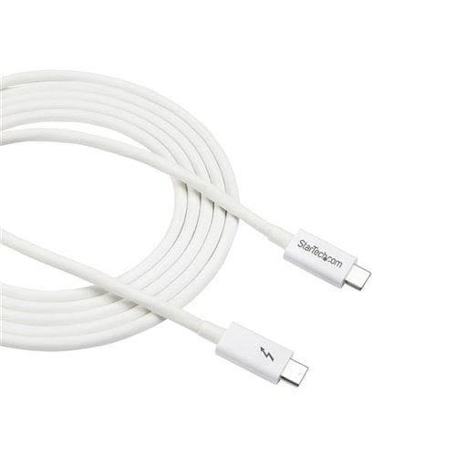 2m Thunderbolt 3 Cable 20Gbps - White - Achat / Vente sur grosbill.com - 4