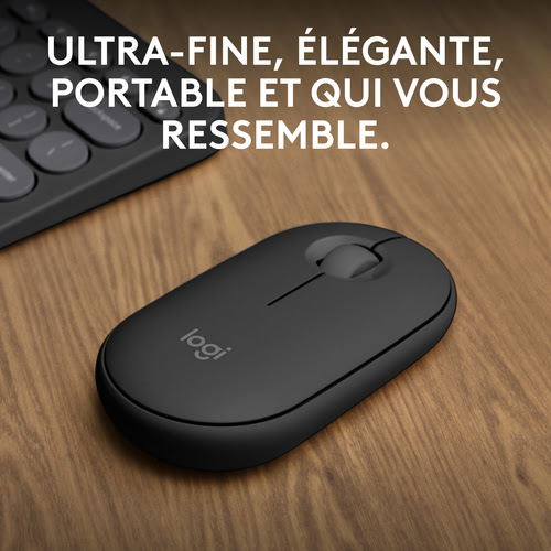 Logitech PEBBLE M350S Graphite - Souris PC Logitech - grosbill.com - 2