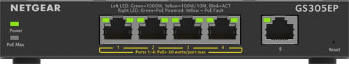 Switch Netgear 5 ports 10/100/1000 POE+ - GS305EP  - grosbill.com - 1