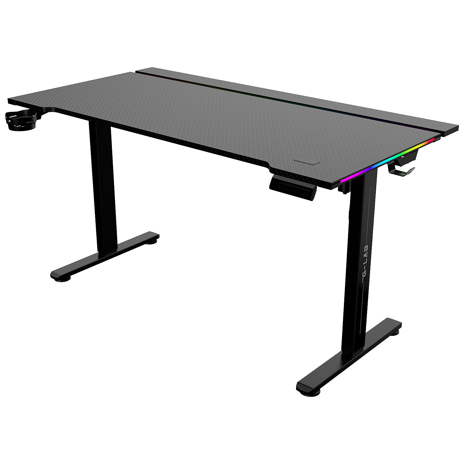 The G-LAB K-Desk Platinium RGB - Noir (K-DESK-PLATINIUM) - Achat / Vente Bureau sur grosbill.com - 0