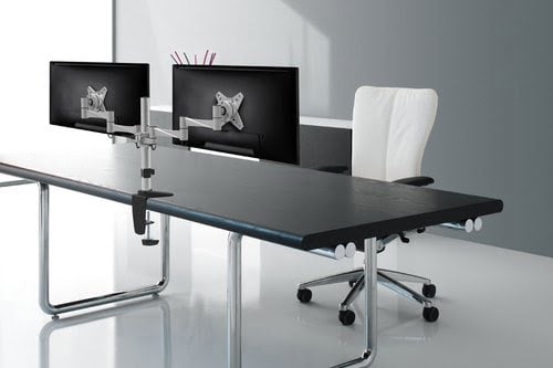 Desk Mount Dual 10-27" Clamp SILVER - Achat / Vente sur grosbill.com - 2