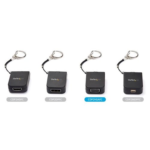 Keychain Adapter - USB C to VGA - 1080p - Achat / Vente sur grosbill.com - 4