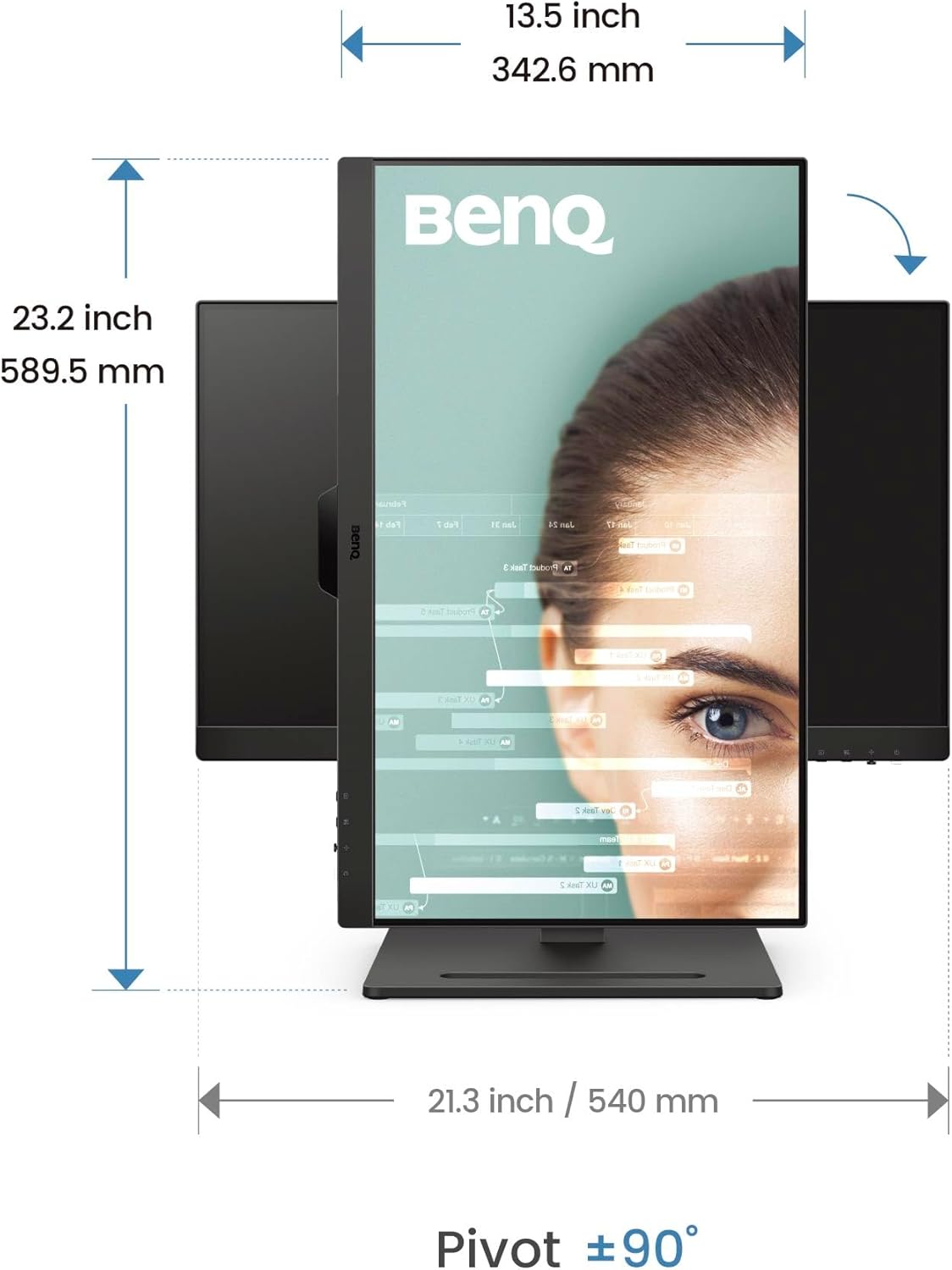 BenQ 24"  9H.LMJLJ.LBE - Ecran PC BenQ - grosbill.com - 4