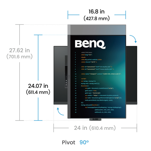 BenQ 28 pouces  9H.LM2LJ.TBE - Ecran PC BenQ - grosbill.com - 4