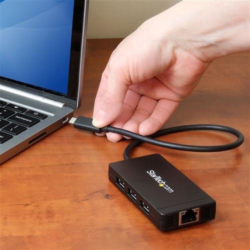 3Port USB C Hub GbE C to A - Power Adapt - Achat / Vente sur grosbill.com - 5