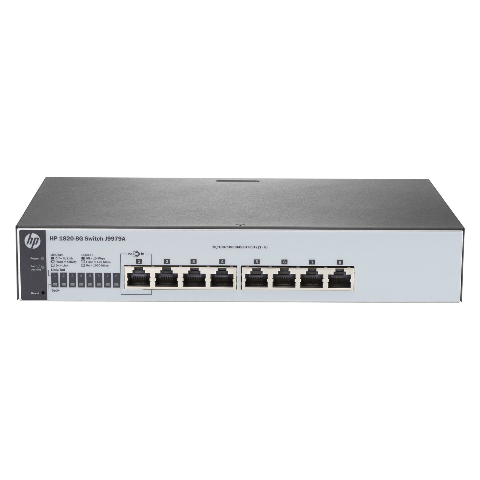 Switch HP 8 ports 10/100/1000 Rackable - 1820-8G - grosbill.com - 0