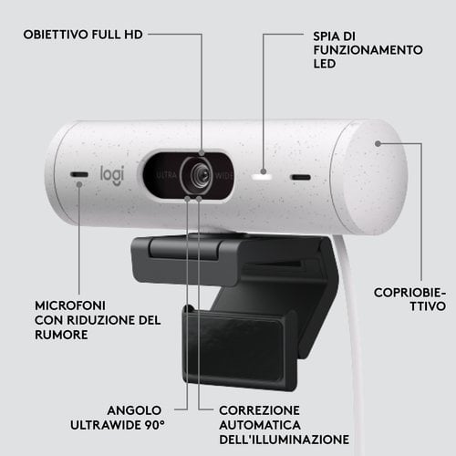 LOGITECH BRIO 500 WEBCAM - Achat / Vente sur grosbill.com - 8