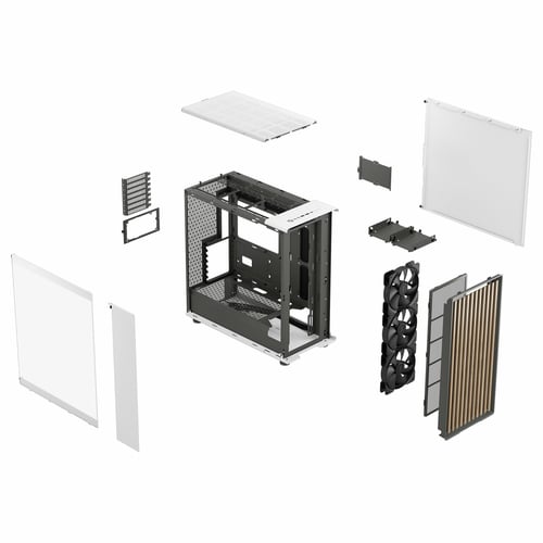 Fractal Design North XL Chalk White TG Clear  - Boîtier PC - 19