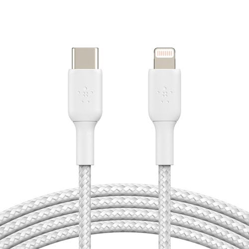 Lightning to USB-C Cable Braid 2M White - Achat / Vente sur grosbill.com - 4