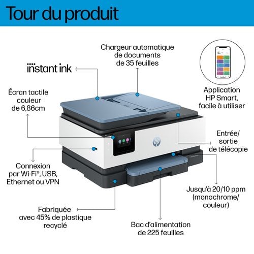 OFFICEJET PRO 8135E MFP - Achat / Vente sur grosbill.com - 12