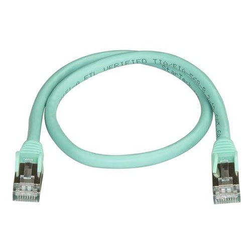 0.5m Aqua Cat6a Ethernet Cable - STP - Achat / Vente sur grosbill.com - 1