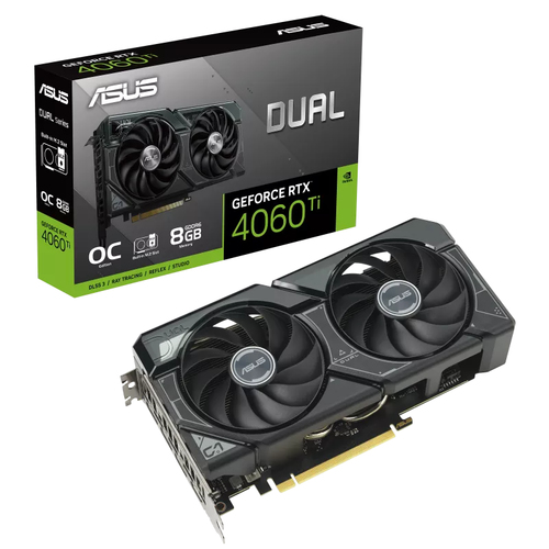 Carte graphique Asus Dual GeForce RTX 4060 Ti SSD OCD Edition 8 Go GDDR6 Grosbill