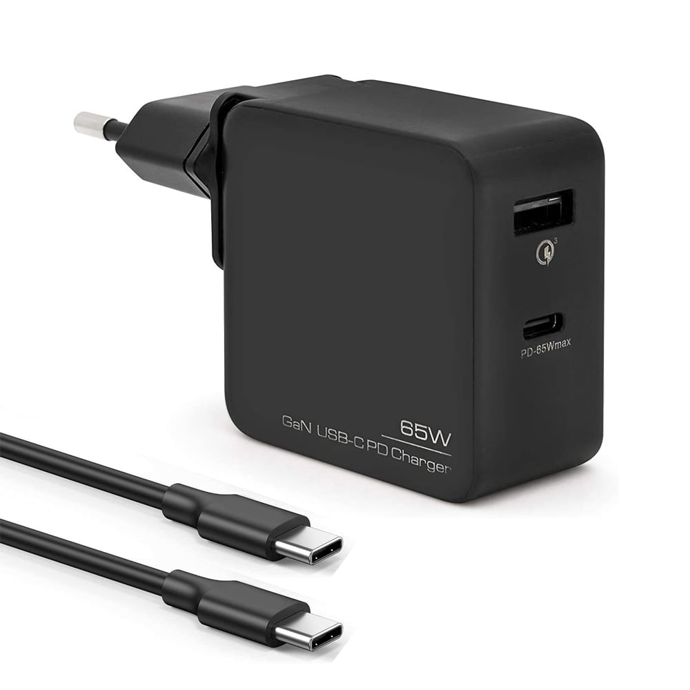 Bluestork Alimentation universelle - Noir/USB/USB-C/65W (PW-NB-65-C-GAN) - Achat / Vente Accessoire alimentation sur grosbill.com - 1