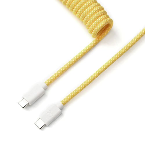 Cable Coiled Aviator - USB C - Jaune  - Connectique PC - 0