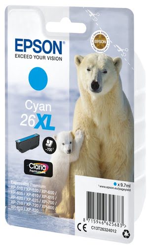 Epson - Cyan - C13T26324012 - Achat / Vente Consommable imprimante sur grosbill.com - 1