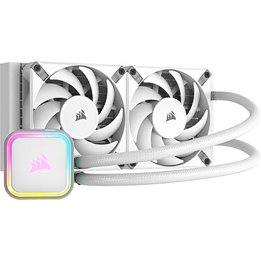 Corsair iCUE H100i RGB ELITE Liquid CPU Cooler - Blanc - Watercooling - 0