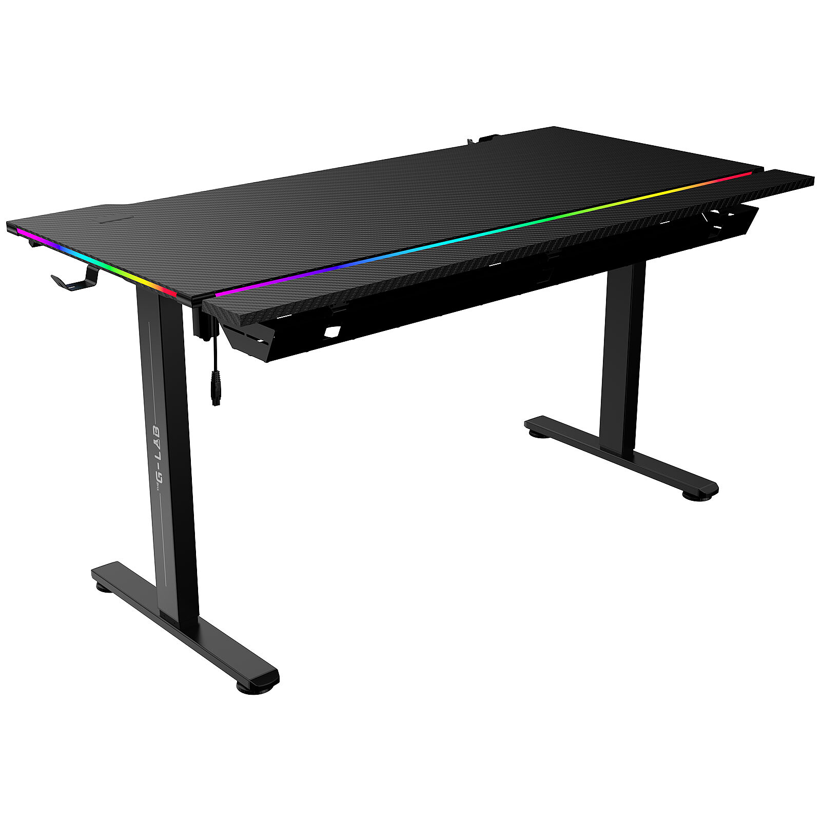 The G-LAB K-Desk Platinium RGB - Noir (K-DESK-PLATINIUM) - Achat / Vente Bureau sur grosbill.com - 1