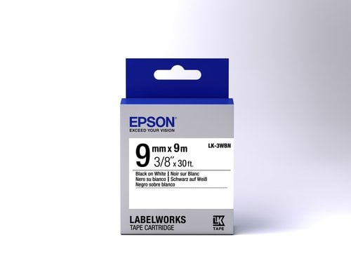 Epson TAPE LK-3WBN STD BLK-/WHT 9/9 - Achat / Vente Consommable imprimante sur grosbill.com - 1