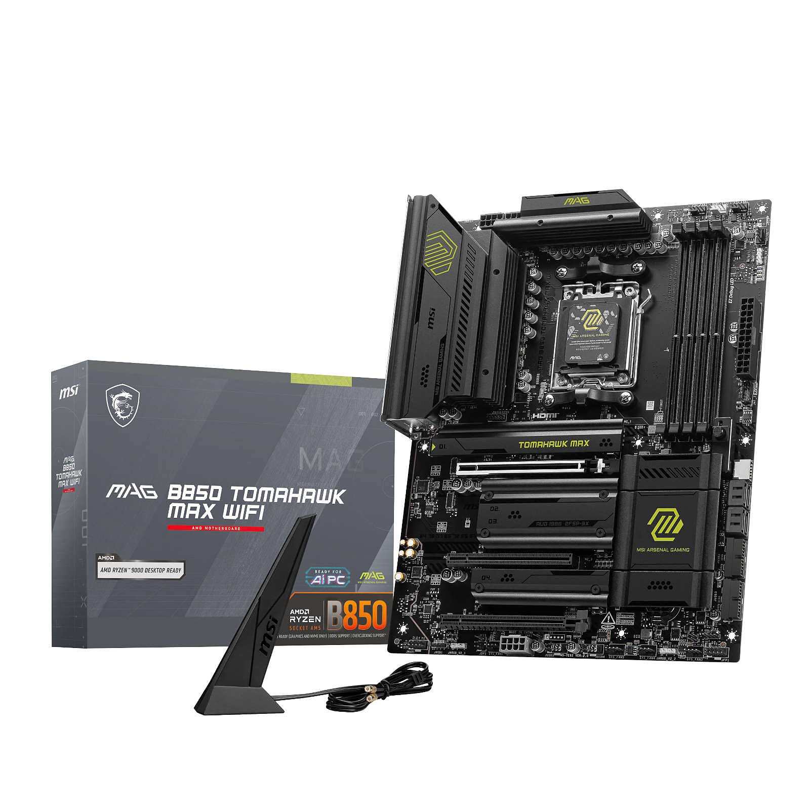 MSI MAG B850 TOMAHAWK MAX WIFI ATX  - Carte mère MSI - grosbill.com - 0