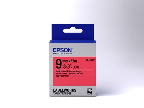 Epson TAPE LK-3RBP PASTEL BLK-/RED - Achat / Vente Consommable imprimante sur grosbill.com - 1