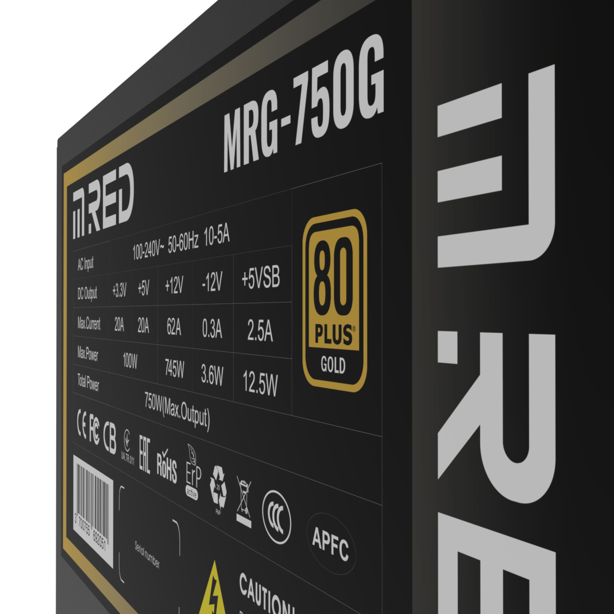 M.RED 80 + GOLD (750W) - Alimentation M.RED - grosbill.com - 9