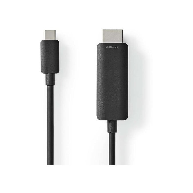 Adaptateur USB-C vers HDMI - 2m Noir - Connectique TV/Hifi/Video - 0