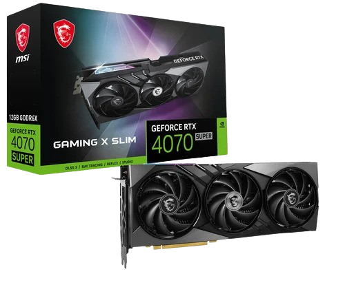 MSI GeForce RTX 4070 SUPER 12G GAMING X SLIM - Carte graphique - 0