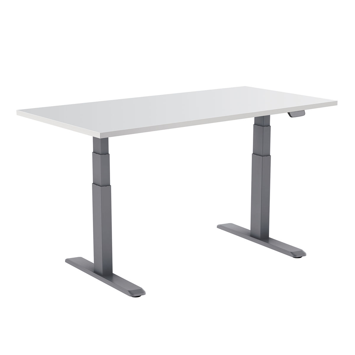 Kimex International Motorisé assis-debout plateau blanc/Pied gris 120x75cm - 150-2412K2  (150-2412K2) - Achat / Vente Bureau sur grosbill.com - 0