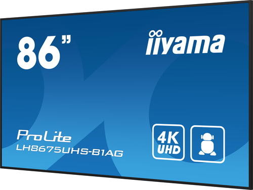 Iiyama LH8675UHS-B1AG - 85" 4K/IPS/Android/RJ45/WiFi (LH8675UHS-B1AG) - Achat / Vente Affichage dynamique sur grosbill.com - 7