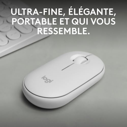 Logitech PEBBLE M350S White - Souris PC Logitech - grosbill.com - 3